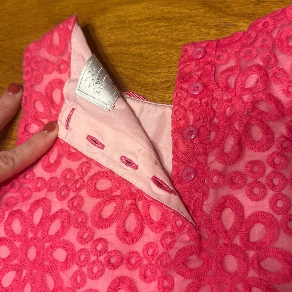 Gymboree Pink Dress with Embroidered Flowers